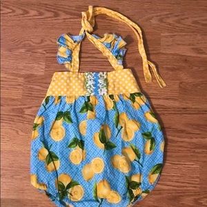 Sweet Petunia Lemon Romper